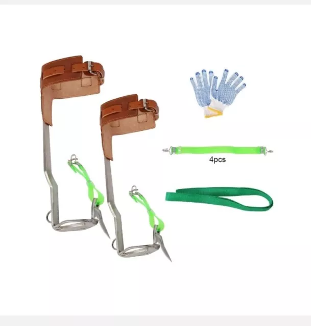 Yeipower Climbing Tree Spikes Stainless-Steel - Tree Gaffs Pads Spur Gear Cli...
