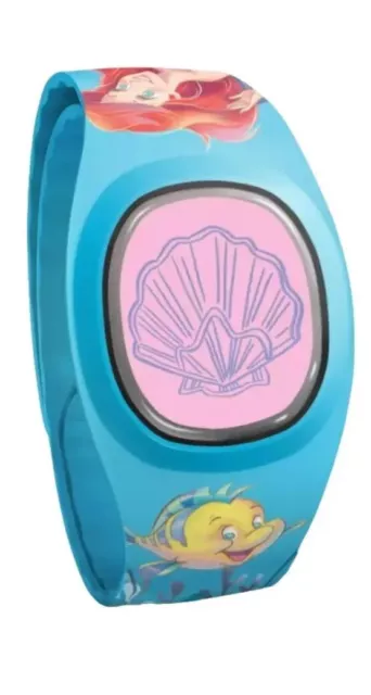 2023 Disney Parks The Little Mermaid Ariel Shell Magic Band + Plus Unlinked NEW!