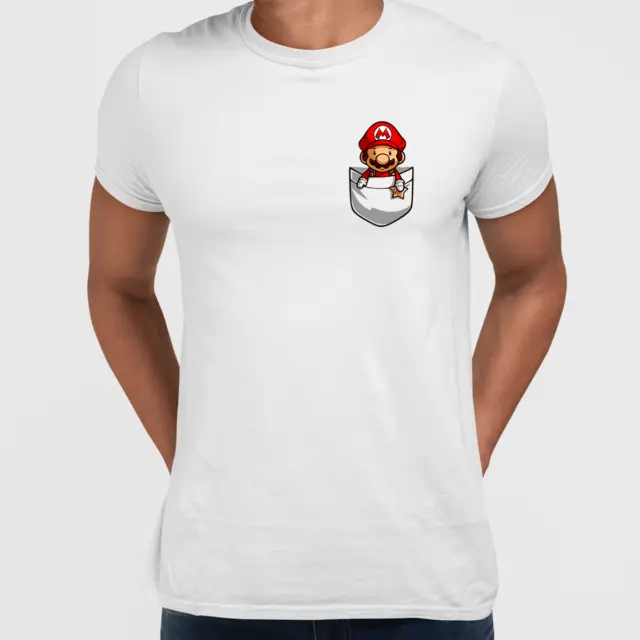 Super Mario in the pocket Cute Nintendo SNES Old Fashion Retro Unisex T-Shirt
