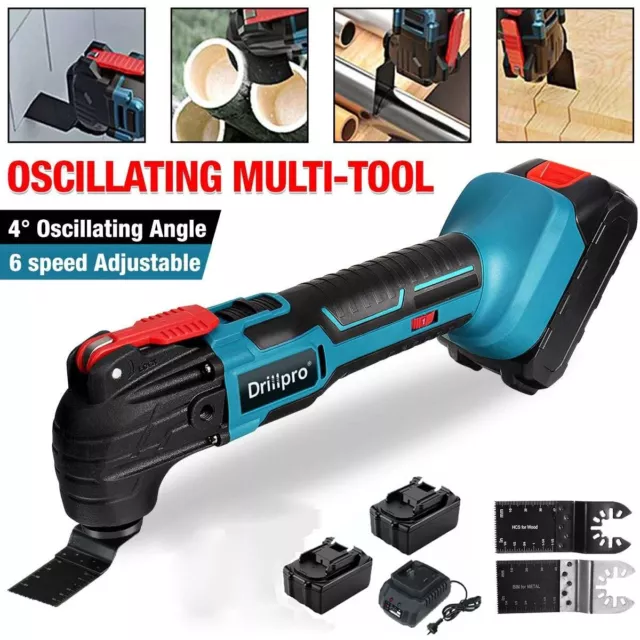 Cordless Oscillating Multi-tool Variable Speed Battery Charger For Makita 18V