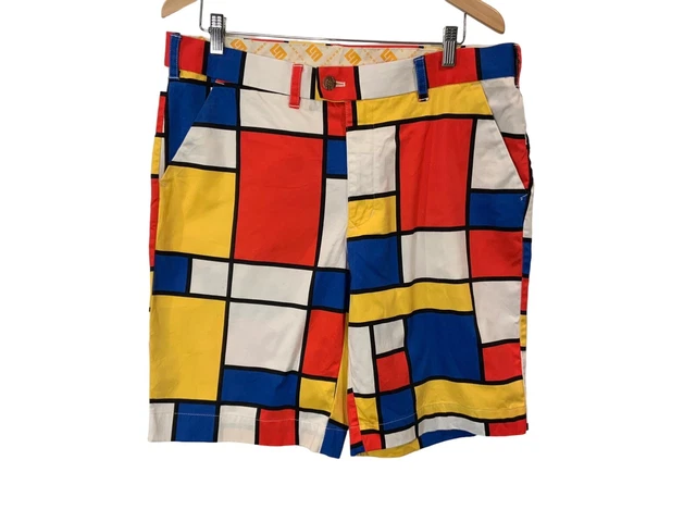 LOUDMOUTH GOLF Size 36 Men's Flat Front Stain glass  Shorts
