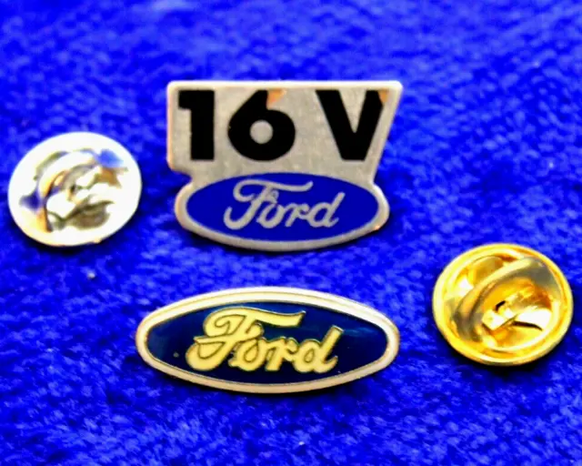 2 Ford Lapel Pin Badge Logo FoMoCo Truck Mustang Thunderbird Script Blue Oval