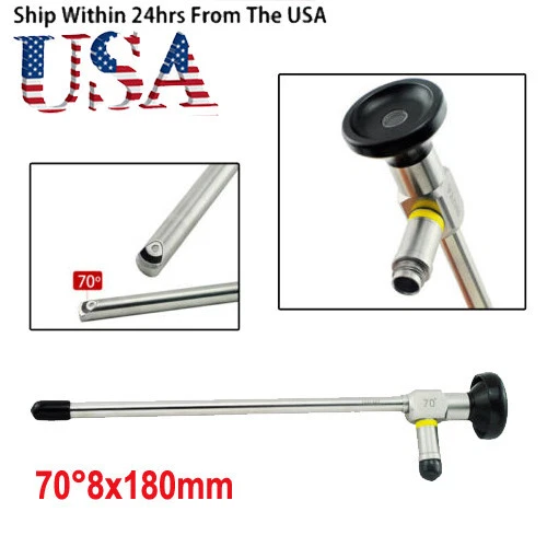 Rigid Endoscope 8mmx180mm Laryngoscope Surgical 70° Laryngoscopy Carejoy USA