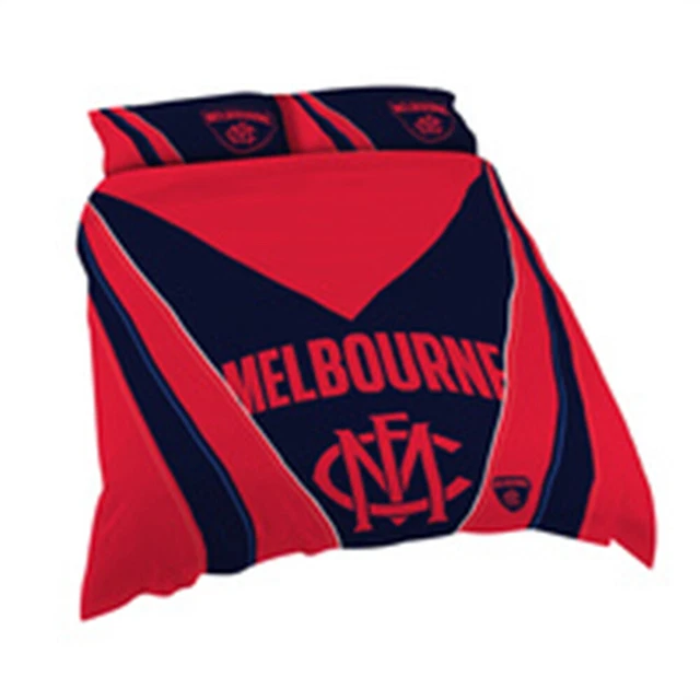 MELBOURNE DEMONS POLYESTER Quilt Doona Duvet Cover Pillow Case Set AFL