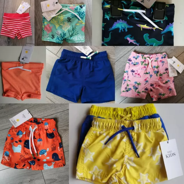 marks and spencer baby boys swim shorts sizes 0-3, 3-6, 6-9, 9-12 various styles