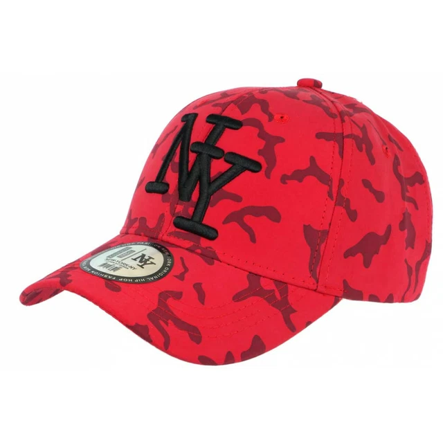 Casquette Baseball NY Rouge Denim Et Lin - Taille Unique, Style Tendance, Marque Hip Hop Honour - Neuf Avec étiquettes