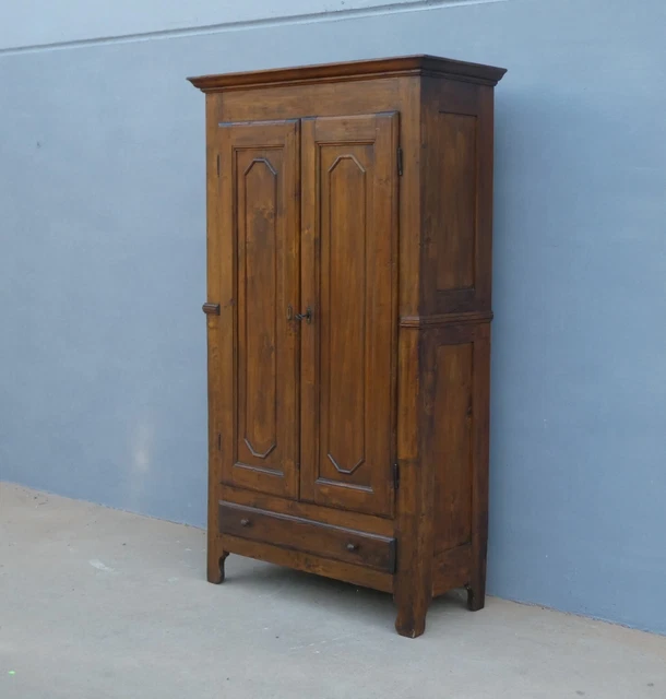 Armadio stipo piemontese in legno di pioppo, fine '800 - L 111 cm!