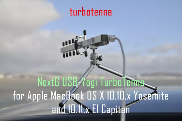 NextG USB-Yagi Turbotenna Wi-Fi booster antenna Kit for Apple Macbook PRO Sierra