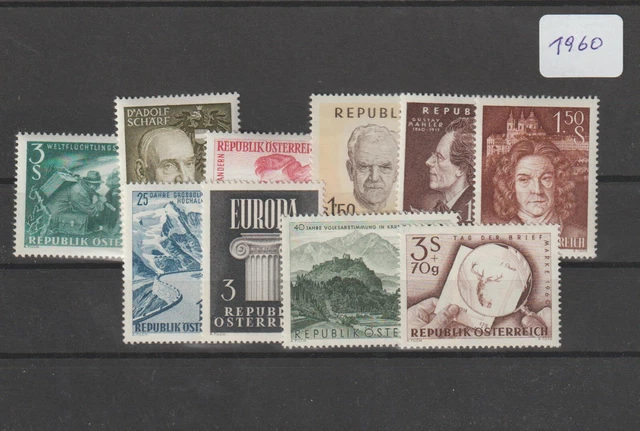 Österreich 1960 - kompletter Jahrgang - postfrisch - Luxus - siehe Abbildung