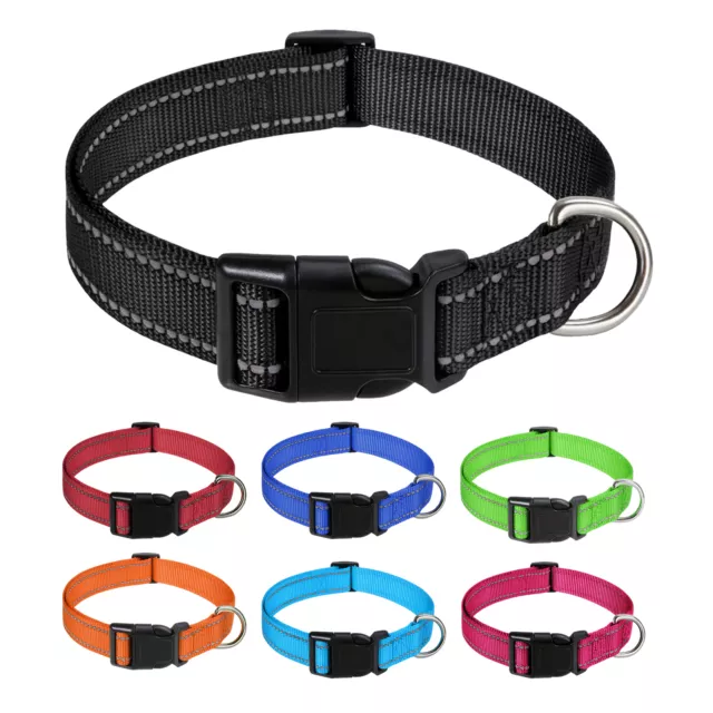 Collar Dog Soft Padd Adjustable Reflective Dog Collar Strong Orange XS S M L ...