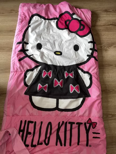 Hello kitty sleeping bag pink soft htf Plush Inside