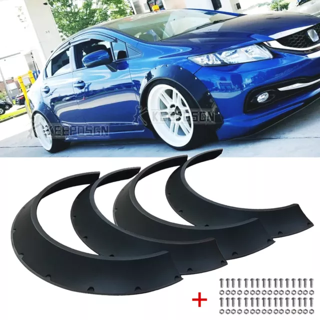 For Honda Civic FB CONCAVE Fender Flares Flexible Extra Widebody Wheel Arches 4"
