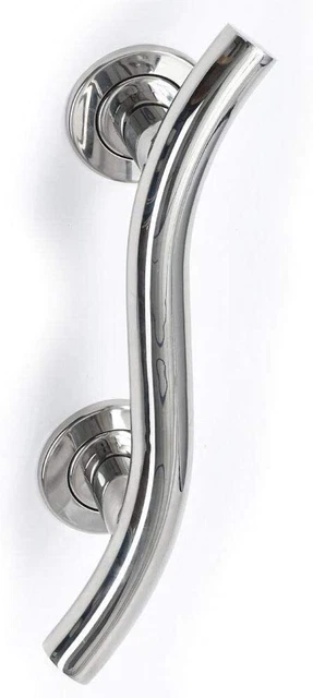 Nrs Healthcare Spa Stainless Steel Curved Grab Rail Smooth Edges Easily Fixed