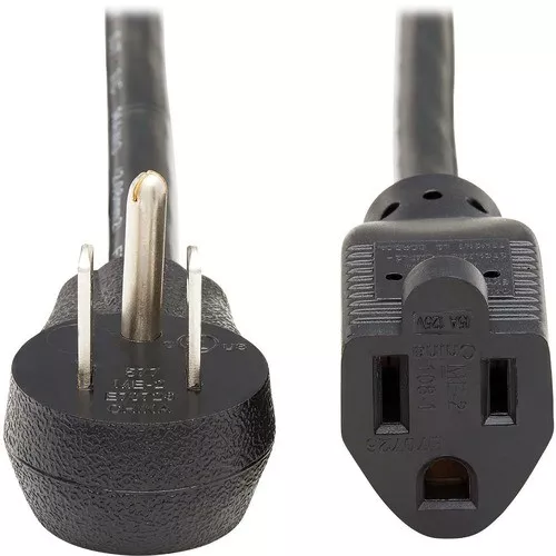 Eaton Tripp Lite Series Power Extension Cord, Right-Angle NEMA 5-15P to NEMA 5-1