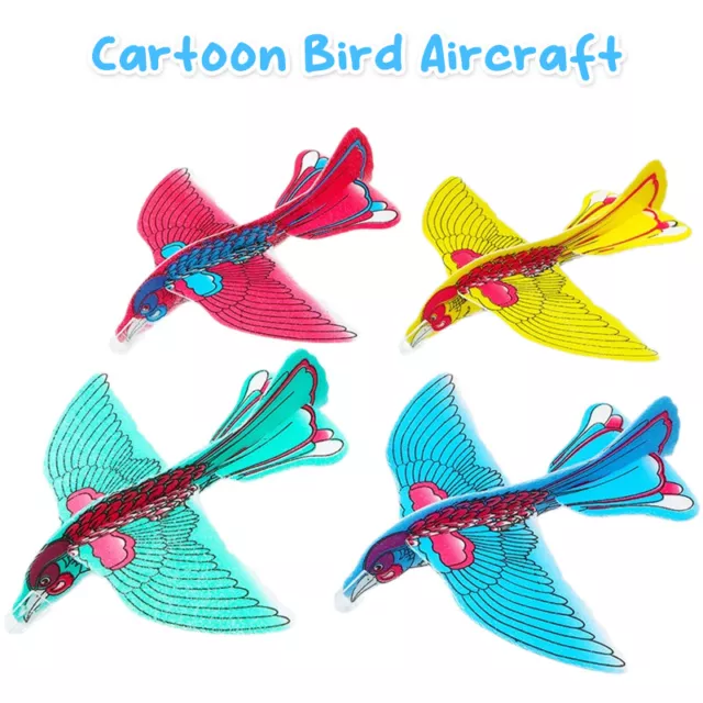 6Pcs Balanced Aircraft Hand-thrown Roundabout Foam Bird Glider Kids Toys Random