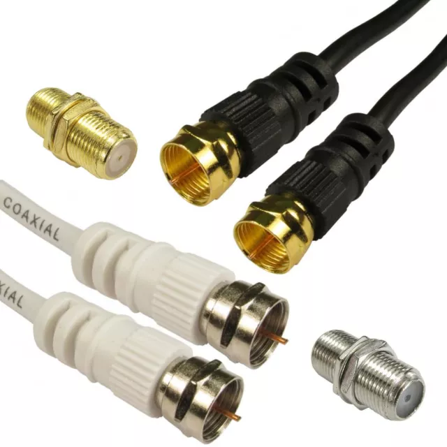 Coaxial Satellite Cable Extension F Type Aerial Lead Male to M Sky Virgin Media