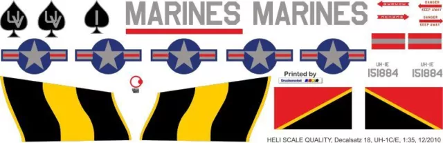 Decal 18 Bell UH-1C Huey US Marines 151884