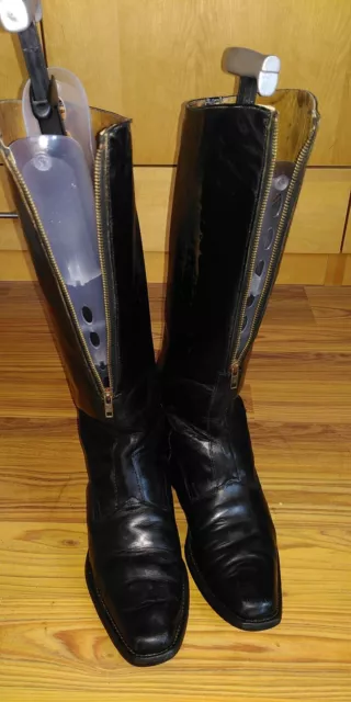 Reitstiefel Größe 43 Western Gaucho Schaft Sohle Stiefel Komplettleder Offizier