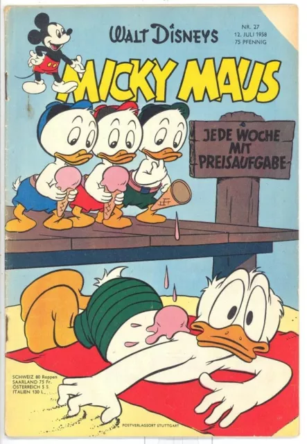 Micky Maus original 1958 Nr.27 Z2-3