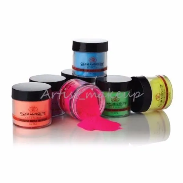 Glam and Glits Color POP Acrylic Collection Nail Powder Colors 348 - 395 1oz