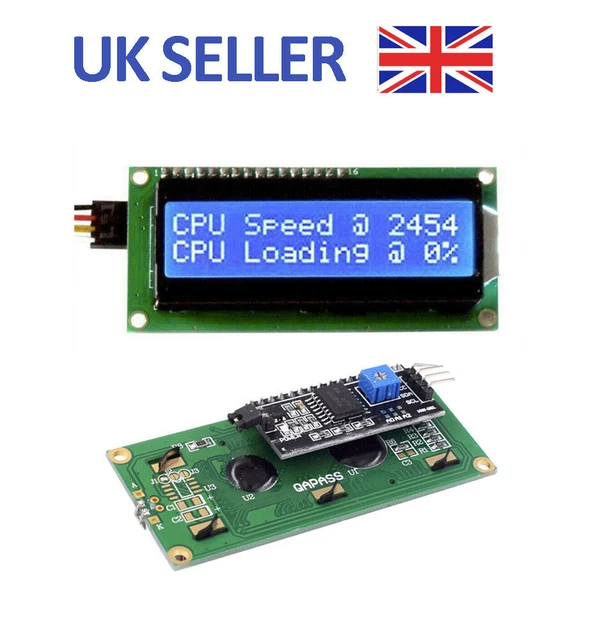 1602 16X2 LCD Display IIC/I2C/TWI/SPI Serial Interface Module For ...