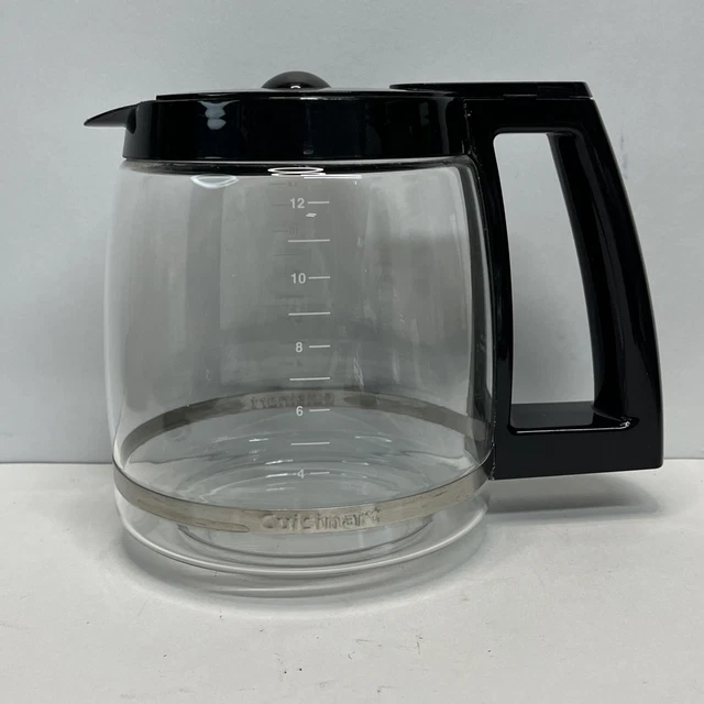 Cuisinart Coffee Maker Replacement Glass Carafe Pot 12 Cup Black