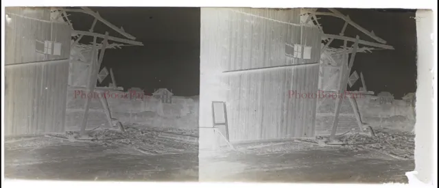 Factory Ruined Photo Plate c1930 NEGATIVE Stereo Vintage PL28L8n 2