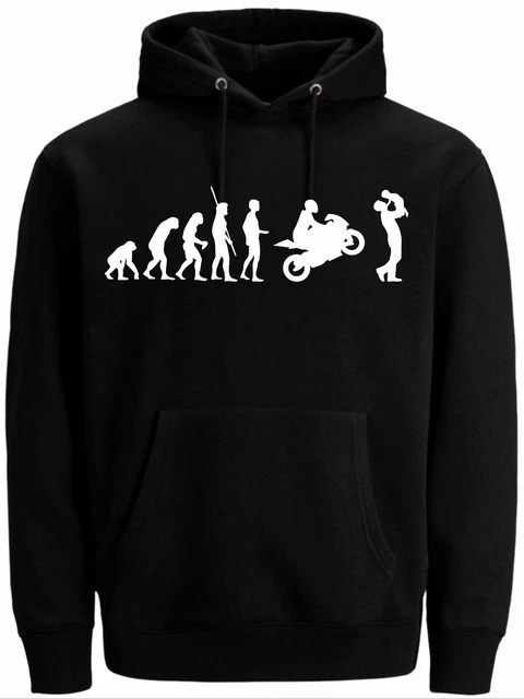 Evolution of motorbike Hood Biker Bike Hoodie Rider Racer F1 Racing Sweatshirt B