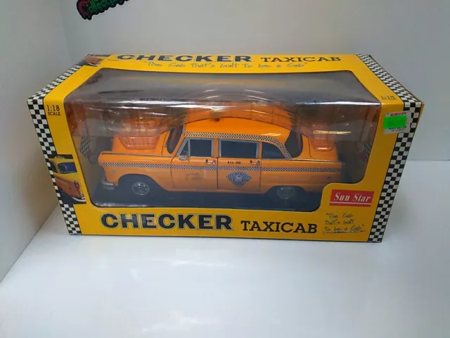 Brand New SUN STAR 1981 NEW YORK CHECKER TAXICAB 1/18 #2501