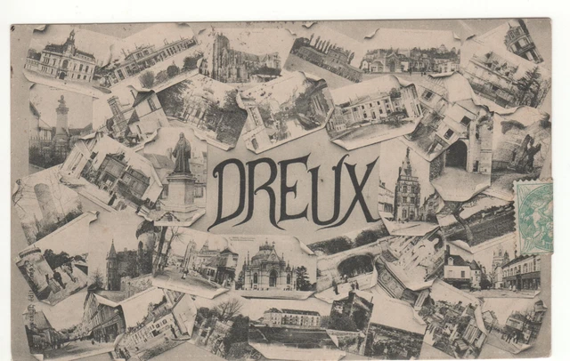 Cpa 27 - Dreux : Carte Multivues (Eure) - Écrite
