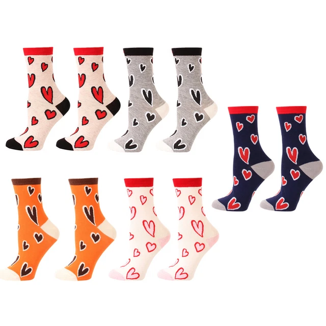 5 Pairs calf high socks cotton socks Chaussettes Chaudes D'hiver Chaussettes De
