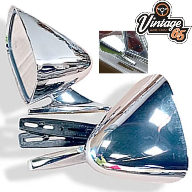 Classique Voiture Porte Rétroviseur Chrome ABS Léger Sport Style Paire Universel