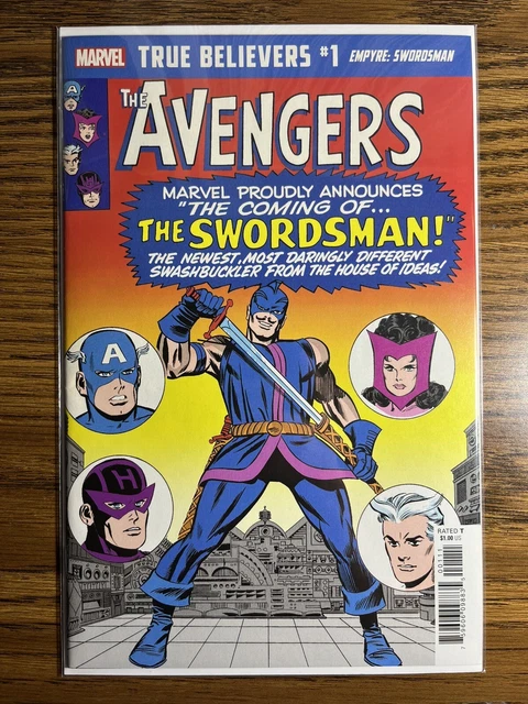 True Believers Empyre Swordsman 1 Nm/Nm+ Avengers Marvel Comics 2020