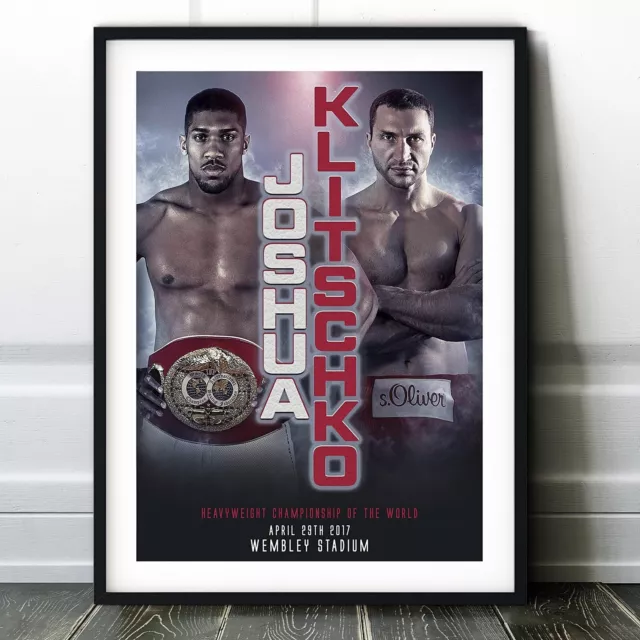 Anthony Joshua vs. Wladimir Klitschko 2017 Kampfposter - Boxen Wandkunst Druck