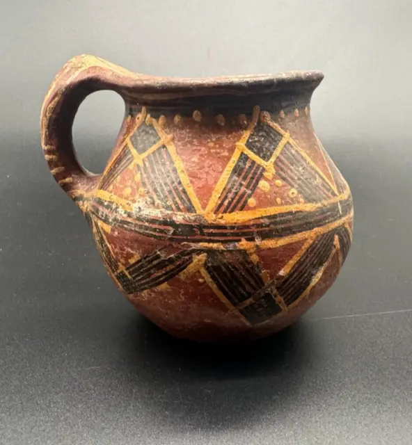 Pre-Columbian Aztec pottery jug 15th century AD (A57)