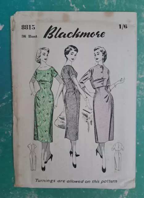 1950S VINTAGE SEWING Pattern Halter Wiggle Dress Bullet Bra Diana Dors 1950  £14.99 - PicClick UK