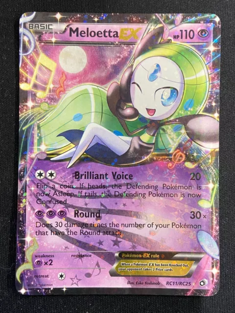 Meloetta EX - RC11/RC25 Legendary Treasures (Pokemon) Half Art Ultra Rare - LP