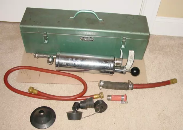 Professional Kinetic Water Ram Hydraulic Mfg Co Nice W/ Case Plumbers Drain Tool