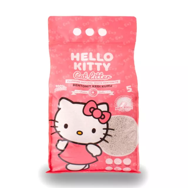 Hello Kitty Brand Bentonite Natural / Lavender / Baby Powder Clumping Cat Litter 2