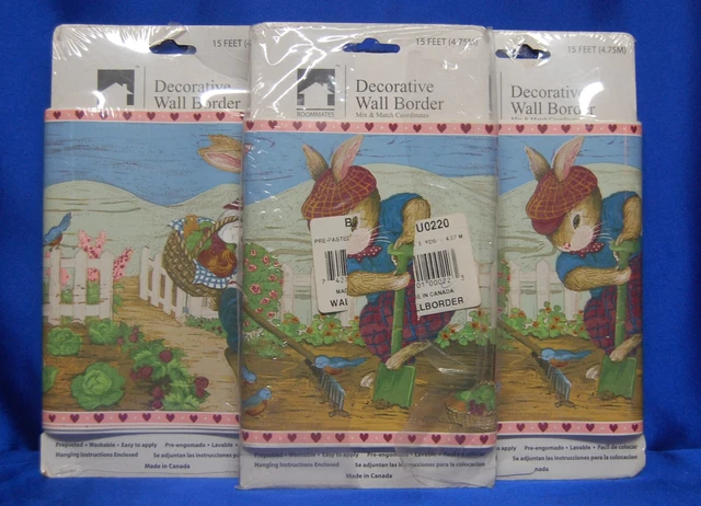 3 Peter Rabbit  Borders Peter Rabbit  Wall Borders Cute  Self Sticks