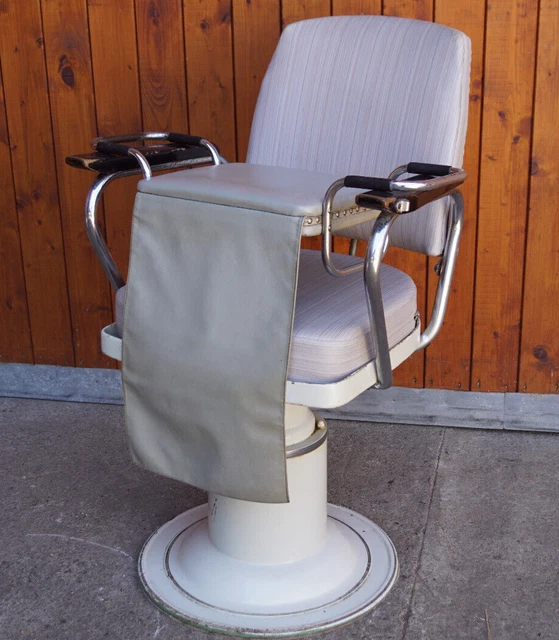Friseurstuhl Vintage Cromo Barbiere Negozio di Retrò Tattoostuhl Metallo 60er 1