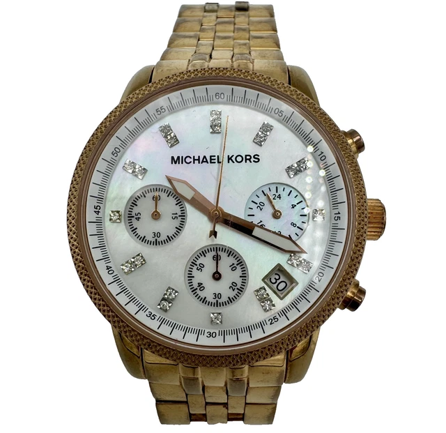 MICHAEL KORS MK-5026 Rose Gold Tone Mother of Pearl Women's