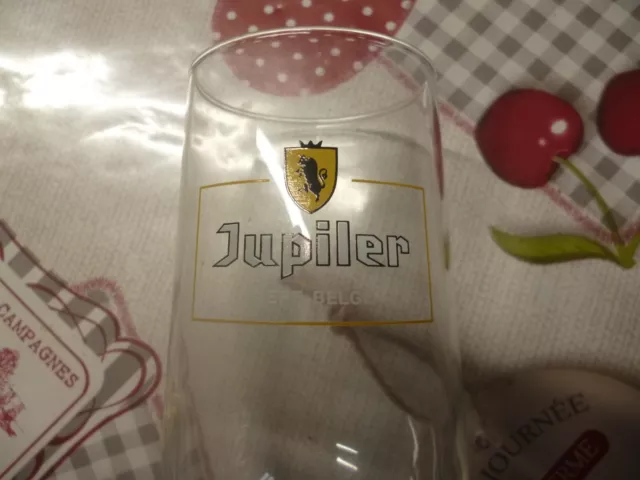 Collector , Ancien  Verre A Biere   " Jupiter  "   Biere  Belge