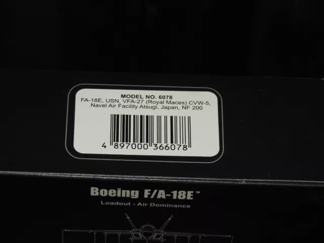 HOGAN WINGS M-SERIES Boeing F/A-18E USN Royal Maces Model No. 6078 $31. ...