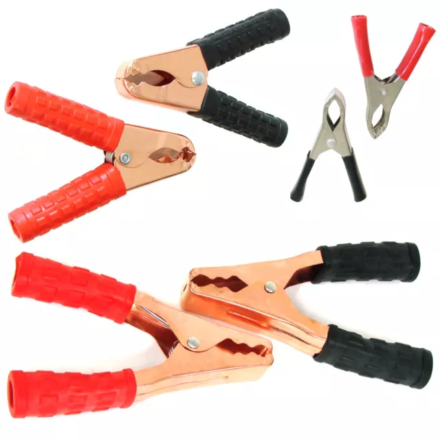 Crocodile Clips Alligator Clamps Electrical Cable Terminal Car Battery Electric