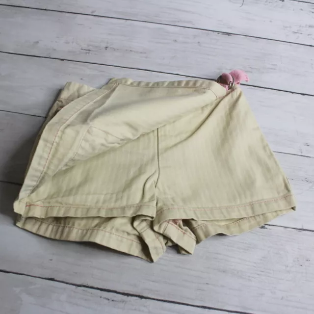 Old Navy Vintage Baby Girl Short Skort Skirt Size L 12-18 Months Tan Pink 3