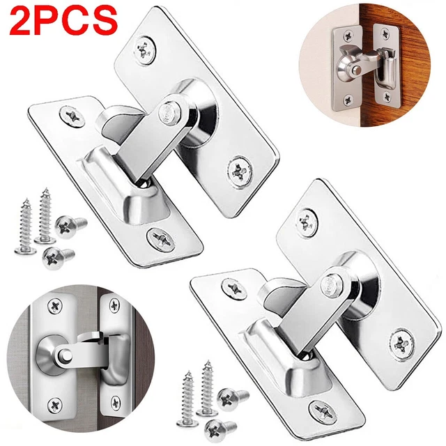 2x Stainless Steel Door Slide Latch Lock 90 Degree Buckle flip Latch Right Slide