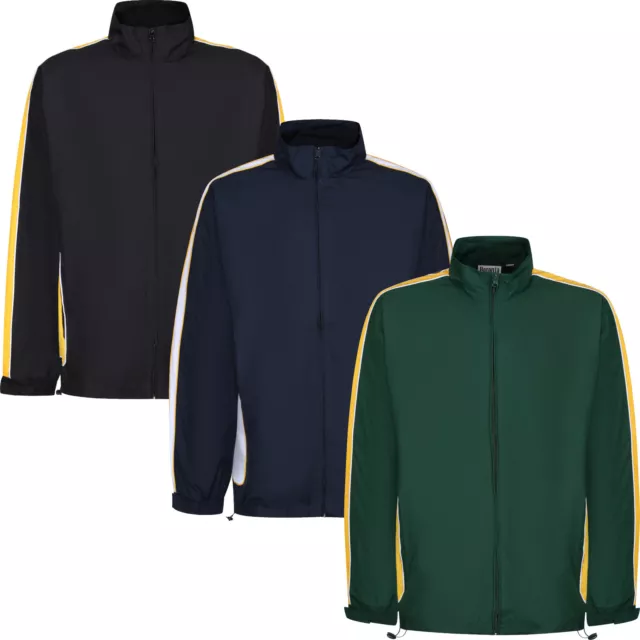 New Mens Track Top Zip Up Jacket Microfibre Breathable Running Tracksuit Coat