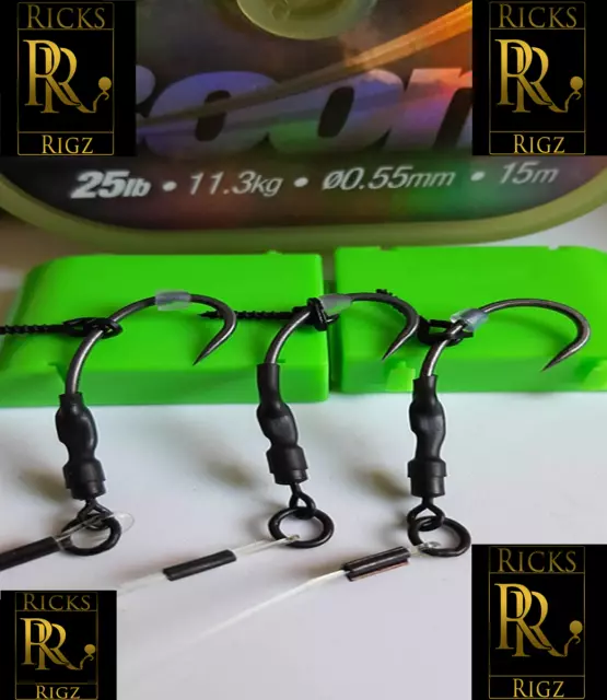 Ready Made Ronnie Rigs x 3 -Korda Spinner rig - boom,  ready tied  Winter Rig