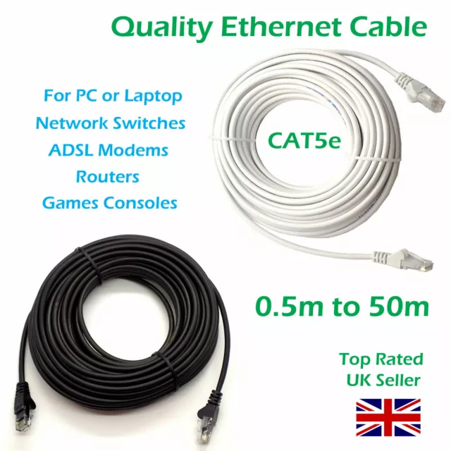 Ethernet Kabel Netzwerk RJ45 Blei Internet Patch LAN Cat5e Großhandel 0,5 m - 50 m 2